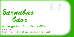 barnabas odor business card